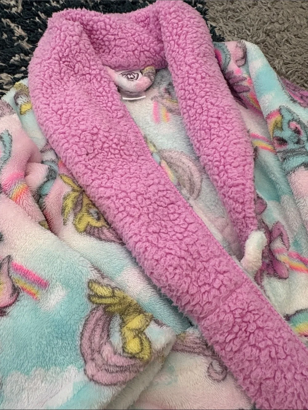Girls' Pink Fleece Robe with My Little Pony Print